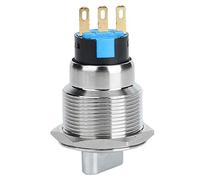 Interruptor de perilla de cambio giratorio de acero inoxidable de 19 mm, resistente al agua, interruptor de grado industrial IP67 para equipos industriales, electrodomésticos, (3 pies 2 marchas)