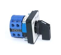 Interruptor de perilla de leva de corte de potencia universal, bifásico, 8 terminales, 20 A, 3 marchas, 3 vías, marcha atrás y avance, panel de 64/48 mm, SZW26/LW26-20(D202.2 F S R 64X64mm)