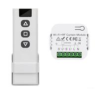Interruptor de persiana enrollable WiFi, kit de control de rodillo inalámbrico, funciona con la aplicación para TuYa para Smart Life, para motor de persiana enrollable, cortinas,
