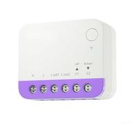 Interruptor de persiana inteligente WiFi para control de porcentaje para MINI-RBS Matter compatible con Alexa para HomeKit, control de voz, automatización, horario, color blanco