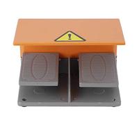 Interruptor de Pie AC 380V 10A, Interruptor de Pedal Doble, Interruptor de Pie Eléctrico, Interruptor de Pie de Metal Industrial, Interruptor de Pedal, para Tornos, Taladros