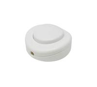 Interruptor de pie blanco, diseño ergonómico, fácil de activar, ideal para controlar lámparas y otros dispositivos eléctricos.