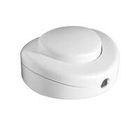 Interruptor de pie blanco, diseño ergonómico, fácil de usar, ideal para controlar lámparas y dispositivos eléctricos a pie.