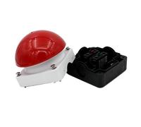 Interruptor de pie de parada de emergencia impermeable, botón tipo seta 1NO+1NC, interruptor de pedal manual con reinici