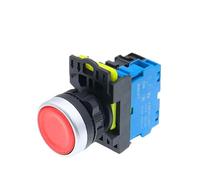 Interruptor de plástico LA36M de 22mm con LED LA36M, botón pulsador momentáneo de encendido, arranque de bloqueo automático, eléctrico iluminado 1NO/1NC(1pcs,1NC_MOMENTARY_36V-48V)