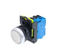 Interruptor de plástico LA36M de 22mm con LED LA36M, botón pulsador momentáneo de encendido, arranque de bloqueo automático, eléctrico iluminado 1NO/1NC(Set 1,1NO_MOMENTARY_110V)