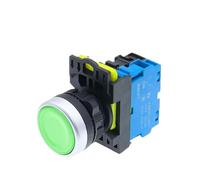 Interruptor de plástico LA36M de 22mm con LED LA36M, botón pulsador momentáneo de encendido, arranque de bloqueo automático, eléctrico iluminado 1NO/1NC(12pcs,2NO_MOMENTARY_36V-48V)
