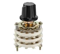 Interruptor de posición de 2/3 polos, 4/5/8/9, Selector de interruptor giratorio de canal de banda de cubierta de 1/2/3 con perilla for dispositivos electrónicos de Radio TV(2P9T)