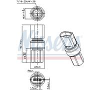 Interruptor de presión, aire acondicionado NISSENS 301098