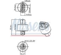 Interruptor de presión, aire acondicionado NISSENS 301103
