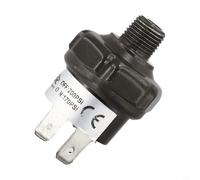Interruptor de presión de compresor de aire NPT de 1/8 para sistemas de 12 V CC - Controlador de corte automático de aleación de aluminio de 20 A, rango ajustable de 170-200 PSI, color negro