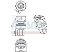 Interruptor de presión, aire acondicionado NISSENS 301067