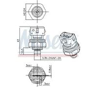 NISSENS 301069 Presostato, aire acondicionado