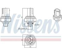 NISSENS Interruptor de presión, aire acondicionado para MERCEDES-BENZ: Classe GLE SUV, Sprinter, Classe E, Classe CLK, Classe A (Ref: 301070)