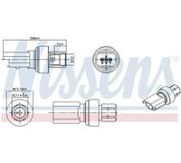 Interruptor de presión del aire acondicionado 301136 NISSENS para CITROËN