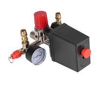 Interruptor De Presión Del Compresor De Aire Válvula De Seguridad De Doble Calibre Control De Presión Con Regulador De Presión De 120 Psi