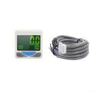 Interruptor de Presión Digital: Regulador para compacto Interruptor | 0 To -101kPa Range, Copy Function For 10 Sensors, Anti-vibration Stability, 30x30x45mm, Includes 2m Wire