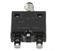 Interruptor de presión disyuntor 25 A serie L1 protección térmica contra sobrecarga manual ajustable 125/250 V CA para el hogar industria marina telecomunicaciones equipos de audio negro