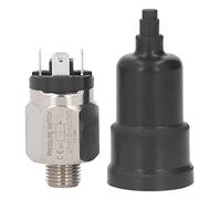 Interruptor de Presión Tipo Diafragma 1/4 Pulgada, Ajustable Neumático, Acero Inoxidable y Caucho, 0.1-1Mpa, AC220V/AC110V/DC24V/DC12V, 500mA 250W