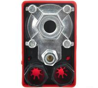 Interruptor de presión vertical de cuatro vías de un solo agujero para compresores de aire, controlador de cubierta roja de 0.6-0.8 MPa, accesorio de metal plástico compacto (agujero único)