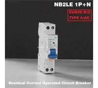 Interruptor de protección contra fugas RCBO NB2LE, curva BC, tipo A, CA, 1P+N, 30 mA, 10 A, 16 A y 20 A.(Curve B-AC,25A)