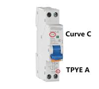 Interruptor de protección contra fugas RCBO NB2LE, curva BC, tipo A, CA, 1P+N, 30 mA, 10 A, 16 A y 20 A.(Curve C-A,6A)