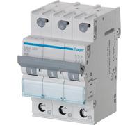 Interruptor de protección de línea Hager B20A 3p 6kA MBS320