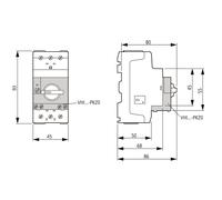 Interruptor De Protección De Motor 3P Eaton 4-6.3A - 039425