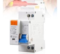 Interruptor de protección Fi, montaje en carril DIN 1P+N, protección contra sobrecarga, interruptor de corriente residual, AC 230 V, 30 mA, interruptor de protección contra sobrecorriente, interruptor