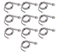 Interruptor de proximidad 3 cables Npn sin sensor de límite capacitivo 10 piezas Detector de inducción de metales para máquina herramienta Detección de límite Conteo Medición de