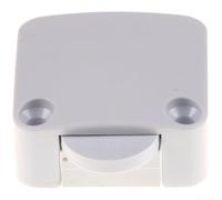 Interruptor de puerta de armario de reinicio automático para activación de luz de armario con diseño de bisagra compacto compatible con puertas correderas y muebles (blanco)