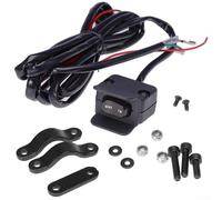 Interruptor de pulgar basculante de cabrestante, 12 V 2 posiciones encendido/apagado, terminal de conexión rápida para ATV Marine Off-Road, control impermeable con soporte de montaje para operaciones