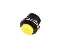 Interruptor De Pulsador Momentáneo - 6 Piezas - 16 Mm - 6A/125V AC - 3A/250V AC - Interruptores Redondos R13-507 Interruptor de control de ventana(Amarillo)