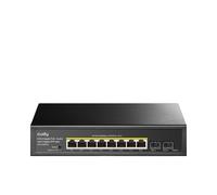 Interruptor de red Cudy GS1008PS2 de 8 puertos Gigabit PoE no gestionado negro montable en rack