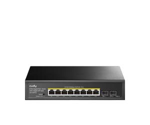 Interruptor de red Cudy GS1008PS2 de 8 puertos Gigabit PoE no gestionado negro montable en rack