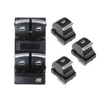 Interruptor de regulador de la ventana Interruptor De Control Ventana Para A3 Para Sportback, Q7, A6 2004-2015 4F0959851H Interruptores Eléctricos Elevalunas Individuales(NEGRO 1)