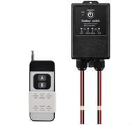 Interruptor de relé de control remoto inalámbrico CC 8-80 V 10 A para ventiladores, luces, bombas, material ABS IP65 impermeable para exteriores, largo alcance 1000 m de baja potencia, uso en la