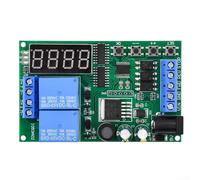 Interruptor de relé de retardo de marcha atrás del motor, controlador de CC 5-24 V con temporizador ajustable de 0.1 a 9999 minutos, 6 modos para automatización de fuente de alimentación dual