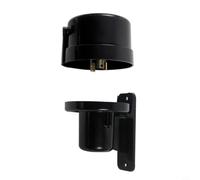Interruptor de relé fotográfico IP65 resistente al agua para iluminación exterior, control automático de luz 1000 W, 220 V, 10 A, farola de jardín, carcasa de plástico, montaje en superficie (negro)