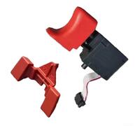Interruptor de repuesto 160720037K para taladro inalámbrico GSR12V-30 de plástico, rojo, negro, ajuste directo, número OEM, componente de herramienta eléctrica