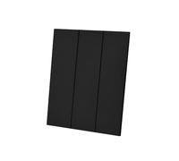 Interruptor de seguridad empotrable para pared 3 módulo en PC - 10A 250V - Diseño plano de 5mm Negro Mate para hogar y oficina - Módulo sin marco - WESA