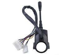Interruptor de señal de giro negro compatible con modelos Benz 1973-1991 más camión tractor antiguo con ajuste de columna de 45 mm y unidad de control de botón de bocina 0035458724