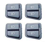 Interruptor de señal de giro para faros delanteros de motocicleta eléctrica, paquete de 4, diseño de botón de cobre (interruptor de atenuación media)