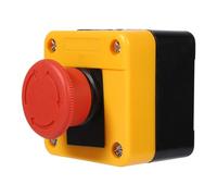 Interruptor de señal roja con carcasa de plástico de 660v 10a, interruptor de botón momentáneo con pulsador de seta de parada de emergencia de 2,6 × 2,6 × 2 pulgadas para sistemas
