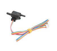 Interruptor de sensor de agua G1/5.1 cm, medidor de fluido, control de agua, carcasa transparente DC5-15V, compatible con calentadores, medidor para manguera de jardín, boquilla desechable, efecto de