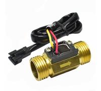 Interruptor de sensor de flujo de agua G12 pulgadas con sensor de efecto Hall para monitoreo de flujo en tiempo real y carcasa de cobre, adecuado para varios sistemas de agua