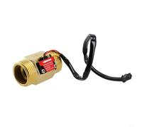 Interruptor de sensor de flujo de agua roscado G1 con efecto Hall, salida de pulso para medición de corriente de calentador de agua DC5V Material de latón (medidor de flujo)