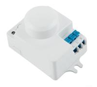 Interruptor de sensor de movimiento de microondas de 360 grados, radio de detección ajustable, retardo de tiempo de 2 lux, sensor de crepúsculo de 1-10 m, rango de 220-240 V CA, soporta múltiples