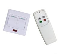 Interruptor de sensor de movimiento infrarrojo con control remoto, panel de pared silencioso de 86 x 86 mm para iluminación de pasillo, configuración de 1/2/3 vías, carcasa de plástico blanco para uso