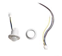 Interruptor de sensor de movimiento infrarrojo PIR ajustable para CA 110-240V, rango de detección de 3-8 m con ángulo de 120°, controlador de encendido/apagado automático de ahorro de energía para